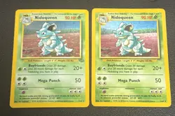 Pokemon - 1 Nidoqueen 7/64 Jungle Holo No Symbol Error + 1 Regular Nidoqeen Set! - Image 1