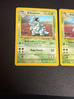 Pokemon - 1 Nidoqueen 7/64 Jungle Holo No Symbol Error + 1 Regular Nidoqeen Set! - Image 3
