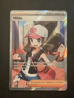 Pokemon Card TCG Hilda Trainer Supporter Ultra Rare Full Art Holo 164/086 NM - Image 1