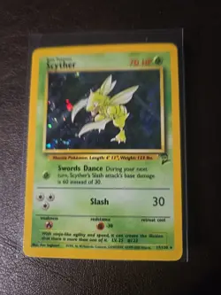 Scyther 17/130 Holo Rare Base Set 2 Pokemon 2000 - Image 1