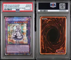 2025 YU-GI-OH! BLMM #EN049 LADY'S DRAGONMAID 1ST EDITION-STARLIGHT RARE PSA 10 - Image 3