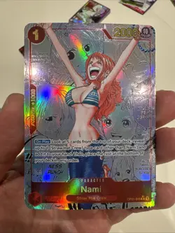 One Piece CCG Nami Manga Alternate Art OP01-016 English Custom Card - Image 1