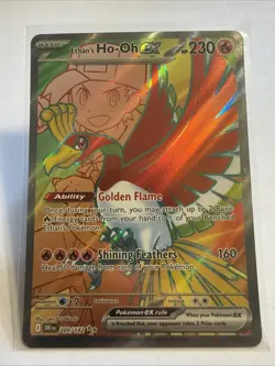 Pokemon TCG Ethan's Ho-Oh EX Ultra Rare Full Art Destined Rivals 209/182 - Image 1