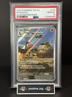 2024 Pokemon Tef En-Temporal Forces Illustration Rare Mudsdale #175 PSA 10 - Image 1