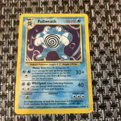 Pokemon TCG Poliwrath Holo Rare 13/102 Base Set Unlimited 1999 WOTC - Image 1