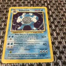 Pokemon TCG Poliwrath Holo Rare 13/102 Base Set Unlimited 1999 WOTC - Image 2