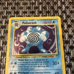 Pokemon TCG Poliwrath Holo Rare 13/102 Base Set Unlimited 1999 WOTC - Image 3