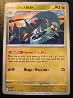 Drakloak 129/167 Common Scarlet & Violet: Twilight Masquerade Pokemon TCG - Image 1