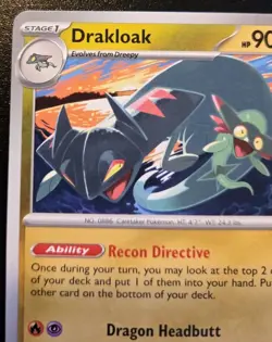 Drakloak 129/167 Common Scarlet & Violet: Twilight Masquerade Pokemon TCG - Image 2