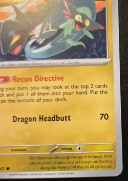 Drakloak 129/167 Common Scarlet & Violet: Twilight Masquerade Pokemon TCG - Image 5