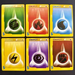 NM/LP Pokemon TCG Basic Energy Set of 6 (1st Edition / VS Japanese / 2001) - Image 1