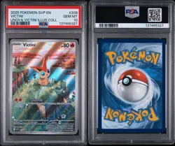 2025 POKEMON SVP EN-SV BLACK STAR PROMO #208 VICTINI PSA 10 Gem Mint - Image 3