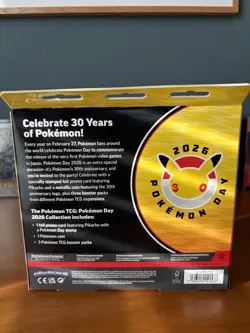 Pokemon Day 2026 Collection Box Factory Sealed - Pikachu Promo + 3 Booster Packs - Image 2