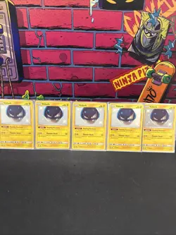 Pokemon TCG Voltorb SV13/SV94 Hidden Fates Shiny Holo Rare NM Condition Lot Of 5 - Image 1