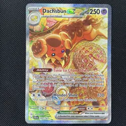 Pokemon TCG Dachsbun EX Card Stellar Crown Series 169/142 Ungraded NM - Image 1