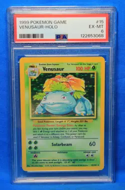 1999 POKEMON GAME # 15 Venusaur - HOLO PSA 6 EX-MT # 122653068 - Image 1