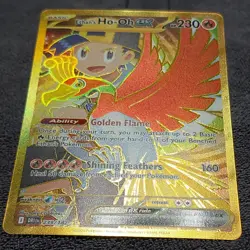 Pokemon TCG Ethans Ho-Oh EX Destined Rivals 239/182 Full Art Gold Hyper Rare - Image 2
