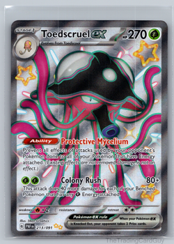 Toedscruel ex - 213/091 - Pokemon Paldean Fates Shiny Full Art Ultra Rare NM - Image 1