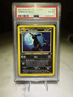 Pokemon Umbreon Neo Discovery 13/75 Holo Rare Unlimited PSA 6 2001 - Image 1