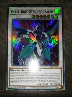 Yu-Gi-Oh! Glasflugel-Synchrodrache - Super Rare LED8-DE001 1. Auflage Near Mint - Image 1