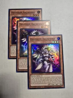 3X Yugioh Highness Archfiend BPRO-EN016 Super Rare 1st Edition NM - Image 1