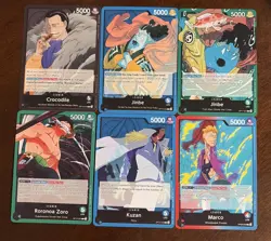 One Piece TCG 6 NM English Leader Bulk Lot Non-foil Leader Cards - Image 1