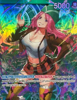 • Jewelry Bonney • OP07-019 SR SD24 Green Leader Holo Foil One Piece TCG NM - Image 3
