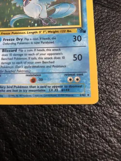 B6 Articuno 2/62 Holo Rare Fossil Pokemon Card - Image 4