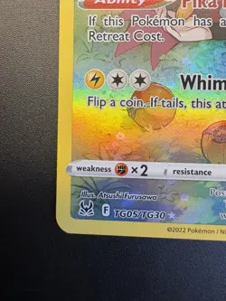 Pikachu TG05/TG30 Lost Origin Pokemon Card - Image 5