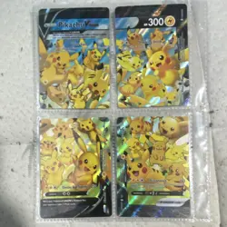 Pokemon TCG Pikachu V-UNION Holo Card Lot - 4 Cards Basic V-UNION English - Image 1