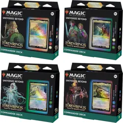 MTG The Lord Of The Rings Tales Of Middle Earth ENGLISH Commander Deck Set of 4 195166205052 - Image 1