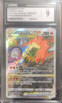 Pokemon Charizard VSTAR CGC 9 SWSH262 Black Star Promos Ultra-Premium Collection - Image 1