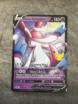 🔥Pokemon Celebrations 25th Anniversary Dark Sylveon V #SWSH134 Black Star Promo - Image 1