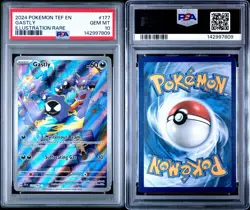 2024 POKEMON TEF EN-TEMPORAL FORCES ILLUSTRATION RARE #177 GASTLY PSA 10 - Image 3