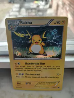 Raichu XY - BREAKthrough Cracked Ice Holo Rare Pokemon Lightly played - Image 1