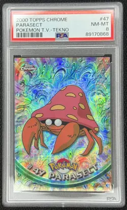2000 TOPPS CHROME Parasect Pokemon T.V. - TECKNO!! PSA 8 - Image 1