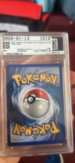 2003 POKEMON EX DRAGON #90 DRAGONITE EX-HOLO PSA 9 - Image 3