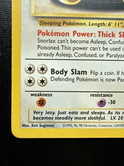 Free Shipping Snorlax 27/64 Jungle Regular Pokemon - Image 5