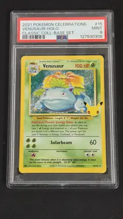 PSA 9 Venusaur Celebrations Classic Collection 15/102 Holo Rare Pokemon 2021 - Image 1