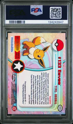 2000 Topps Chrome Pokemon T.V. #133 Eevee Pokemon T.V. PSA 10 - Image 2