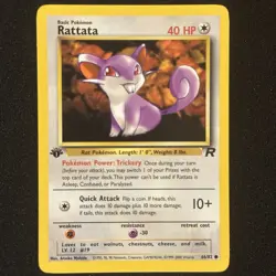 Rattata 66/82 First Edition Common | Team Rocket 2000 | Pokemon TCG | Near Mint - Image 1