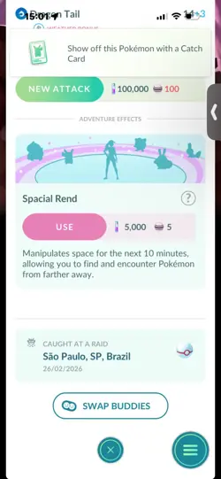 Pokemon Go Shiny Legendary Palkia ( Background) ( Spacial Rend ) - Image 2