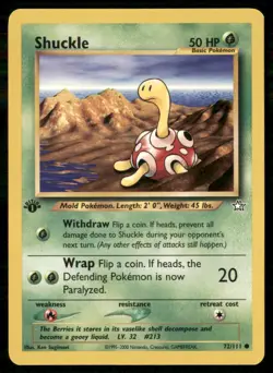 2000 1st Edition Neo Genesis Pokemon Shuckle Basic/Common #72 - Image 1