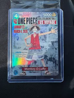 Monkey.D.Luffy (055) (College Basketball US Voyage) P-055 One Piece Promotion... - Image 1