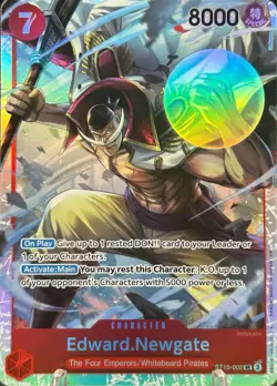 • Edward.Newgate • ST15-002 SR Starter Deck 15 RED Holo Foil One Piece TCG NM - Image 1
