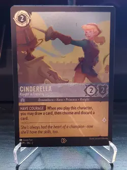 Disney Lorcana - Cinderella Knight in Training - Cold Foil Promo - 14/P1 - NM - Image 1
