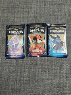 3 x Booster Packs Art Set - Disney Lorcana TCG The First Chapter - New & Sealed - Image 1