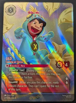 Disney Lorcana- Lilo Causing an Uproar - ENCHANTED 217/204 - Set 8 - Image 1