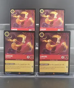 Disney Lorcana Lumiere - Fiery Friend 121/204 Fabled Rare 4 Cards - Image 1