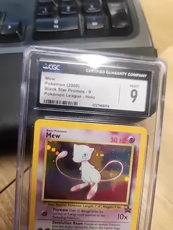 Mew Black Star Promo 9 Holo CGC 9 Pokemon Card Graded Newly Graded Clean Slab! - Image 1